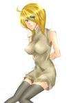  bleach blonde_hair blue_eyes blush breasts genderswap kira_izuru large_breasts thighhighs 