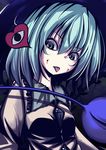  :p blood futase_hijiri green_eyes green_hair hat heart komeiji_koishi solo third_eye tongue tongue_out touhou 