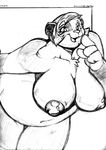  bear big_breasts breasts chest_tuft donna fat female gnaw nude sketch solo 