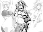  background big_breasts black_and_white breasts getbackers hevn_(getbackers) large_breasts monochrome 