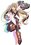  blue_eyes boots brown_hair flower full_body hair_ornament highres knee_boots long_hair marta_lualdi mikeneko_(stray-sheep) shadow smile solo tales_of_(series) tales_of_symphonia tales_of_symphonia_knight_of_ratatosk white_background 