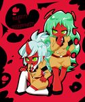  glasses horns kneesocks_(character) kneesocks_(psg) panty_&amp;_stocking_with_garterbelt red_skin scanty scanty_(psg) smile 