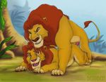  age_difference anal beijinbeef disney father father_and_son feline feral gay incest lion male mammal mufasa parent penis sex simba small_penis son the_lion_king 