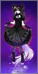  canine corset dagger_leonelli dog dress female goth looking_at_viewer mammal ribbons solo standing thewhitedemon 
