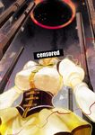  bad_id bad_pixiv_id censored corset detached_sleeves from_below gun halo headless lack magical_girl mahou_shoujo_madoka_magica mami_mogu_mogu rifle solo spoilers tomoe_mami upper_body weapon 