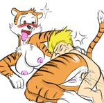  anal blush breasts calvin calvin_and_hobbes child crossgender cub cum cum_inside feline female hobbes human male tiger what 