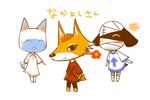  animal_crossing blush cat chief chief_(animal_crossing) dog doubutsu_no_mori eyes_closed hair lucky lucky_(animal_crossing) mitzi mitzi_(animal_crossing) nintendo tail wolf yellow_eyes 