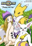  breasts canine comic digihentai digimon fox gatomon palcomix pussy renamon unknown_character zoe_orimoto(orimoto_izumi) 