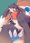  amber_eyes anal anal_penetration black blush collar cum drool from_behind harusuke klonoa long_ears male penetration saliva size_difference tears 