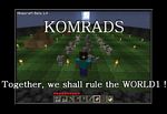  canine english_text human minecraft screencap steve video_games wolf world_domination 