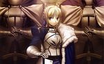  armor blonde_hair fate/stay_night green_eyes saber sword weapon 