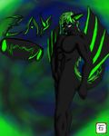  commission darkgray green green_theme ishigray male mammal nude solo wings zay 