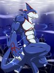  2009 body_markings face_markings kyogre male muscles nude pok&eacute;mon suruga tail underwater 