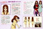  belt blush_stickers brown_hair duplicate glasses hand_on_another's_chin k-on! long_hair newspaper open_mouth pantyhose smile translation_request yamanaka_sawako 