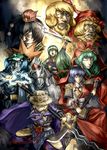  aki_minoriko aki_shizuha alternate_costume armor beard blonde_hair blue_eyes blue_hair bracer chinese_clothes closed_eyes doctor_doom facial_hair fan glowing glowing_eyes green_hair hair_bobbles hair_ornament hat headdress highres horse inubashiri_momiji kagiyama_hina kawashiro_nitori kochiya_sanae man_face manly marvel mask matsutake_umeo moriya_suwako mountain_of_faith multiple_girls open_mouth outstretched_hand pauldrons polearm red_eyes romance_of_the_three_kingdoms shameimaru_aya spear sword tokin_hat touhou weapon yasaka_kanako 