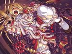 blonde_hair blush breasts cross eyes_closed high_priest highres insect large_breasts long_hair monster open_mouth ragnarok_online rape saliva tears tentacle torn_clothes xration 