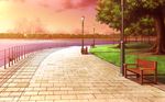  game_cg landscape scenic shukufuku_no_campanella sunset tree water 