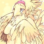  avian breasts female headband maru nude oekaki solo tears wings 