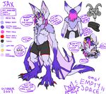  2007 bat chubby collar glasses hat heterochromia horns jax_the_bat male model_sheet shorts topless wings 