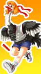  beak bird clothing edmol neck ostrich race relay shirt tail transformation wings 