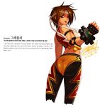  bandana bare_midriff breasts brown brown_eyes brown_hair dfo dungeon_&amp;_fighter dungeon_and_fighter dungeon_fighter_online eyes fighter fighter_(dungeon_and_fighter) fingerless_gloves gloves grappler grappler_(dungeon_&amp;_fighter) large_breasts short_hair wrestler 