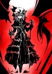  acryl bat_wings dress hat highres remilia_scarlet short_hair solo touhou wings 