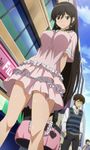  blush cap highres kami_nomi_zo_shiru_sekai kasuga_kusunoki katsuragi_keima legs long_hair miniskirt screencap skirt thighs 