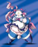  anthro chibineco chubby clothed clothing female half-dressed overweight pussy sachiko solo unknown_species 
