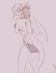  back blindfold blush dragon female mask rhea scalie shy sketch skimpy solo sonjaarashi 