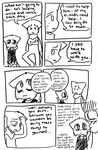  bittersweet_candy_bowl black_and_white bow comic crying dialog disaster_dominoes english_text female lucy lucy_(bcb) male mike mike_(bcb) monochrome plain_background sad sketch taeshi_(artist) tears text white_background 