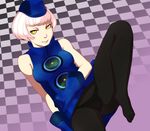  bad_id bad_pixiv_id black_legwear black_panties breasts elizabeth_(persona) feet gloves hat large_breasts leg_lift panties panties_under_pantyhose pantyhose persona persona_3 pink_hair short_hair smirk solo ultra00 underwear yellow_eyes 