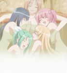  5girls aqua_hair bath blonde_hair blue_hair blush breasts brown_hair cap eyes_closed fanservice gender_bender group_hug happy harem hug kampfer minagawa_hitomi multiple_girls nakao_sayaka naked no_nipples nude onsen open_mouth pink_hair sakura_kaede screencap smile steam stitch stitched subtext twintails water yamakawa_ryouka yuri 