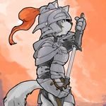  armor canine female ho knight oekaki solo sword weapon wolf 