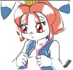  2006 female lagomorph open_shirt peterson princess_violet rabbit samurai_pizza_cats solo 