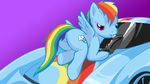  car dildo equine female friendship_is_magic horse my_little_pony pink_eyes pony rainbow_dash_(mlp) rainbow_hair saliva sex_toy twitch 