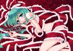  green_eyes green_hair kagiyama_hina long_hair nude ribbons sakuragi_akira touhou 