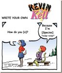  bench bill_holbrook blue_hair canine comic dialog dialogue feline female hair kell_dewclaw kevin_and_kell mammal oh_exploitable orange_hair skirt snow text the_truth unknown_character wolf 