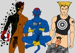  capcom crossover dhalsim guile havok marvel nightcrawler sean_matsuda street_fighter sunspot x-men 