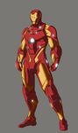  armor full_body iron_man male male_focus marvel redesign simple_background solo sukekiyo56_@_tsuitta tony_stark 