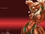  big_breasts breasts equine female grin horse muscles necklace nexus nude pose red solo tribal wallpaper 