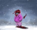 busaiku ghost_(psg) panty_&amp;_stocking_with_garterbelt snow solo standing 