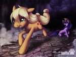  by-nc-nd charge creative_commons cutie_mark duo equine female feral friendship_is_magic hat heroic horn horse mammal my_little_pony pair pony rain running scorched_earth shinepaw shinepawart steam storm tears twilight_sparkle_(mlp) unicorn 