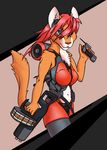  armor breasts canine chazcatrix chest_tuft detonator female fox fur gun hair long_hair mammal navel ranged_weapon rifle solo tuft unconvincing_armor unconvincing_armour vixen weapon 