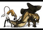  anthro dragon female feral jennadelle mask mimi monster multi_limb scalie topless 