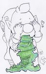  alien barf blush emetophilia hug louie male olimarpuke-chan original_character sweat tears vomit 