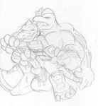  anal anal_penetration balls big_balls cum cum_inside danandnite fangs gay licking lizard machamp male masturbation messy multi_limb multiple_arms muscles penetration penis pok&eacute;mon reptile scalie sex sketch skycroc_(character) tongue 