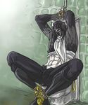  bdsm black_hair bondage bound long_hair male male_focus red_eyes stajun toriko_(series) 