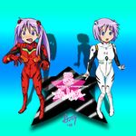 cosplay crossover hiiragi_kagami hiiragi_tsukasa kovaneer lucky_star neon_genesis_evangelion plugsuit plugsuit(cosplay) plugsuit_(cosplay) raki_suta 
