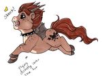  &hearts; collar cute equine feral holly_massey hooves horns horse male my_little_pony pony skade solo spiked_collar tail wings 