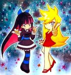  dress food goth gothic panty_&amp;_stocking_with_garterbelt panty_(character) panty_(psg) stocking_(character) stocking_(psg) wink 